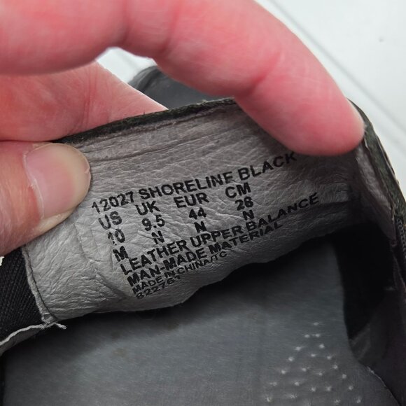 Hush Puppies Loafer Dress Shoes Men's Size 10 Shoreline Black Leather Slip On - Picture 9 of 10